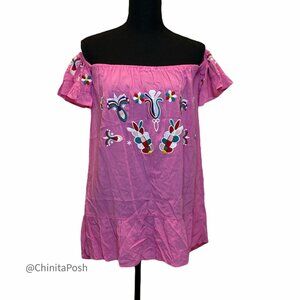 VELZERA - Embroidered off shoulder summer